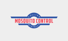 Collier Mosquito Control District logo with a red 'MOSQUITO CONTROL' banner flanked by blue wings.