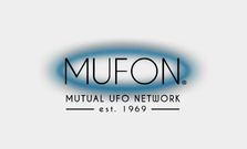 MUFON logo with the words ‘Mutual UFO Network’ and ‘est. 1969’ in a blue-glowed design.