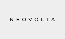 NEOVOLTA wordmark logo on a light gray background, with a stylized V.