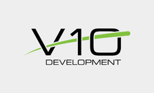 V16 Development logo featuring a stylized 'V16' with a green curved swoosh above and the word 'DEVELOPMENT' underneath.