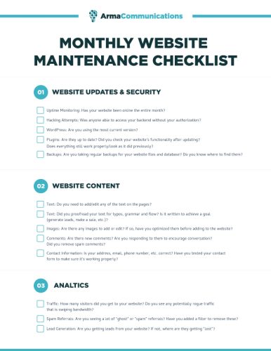 Monthly-Website-Maintenance-Checklist